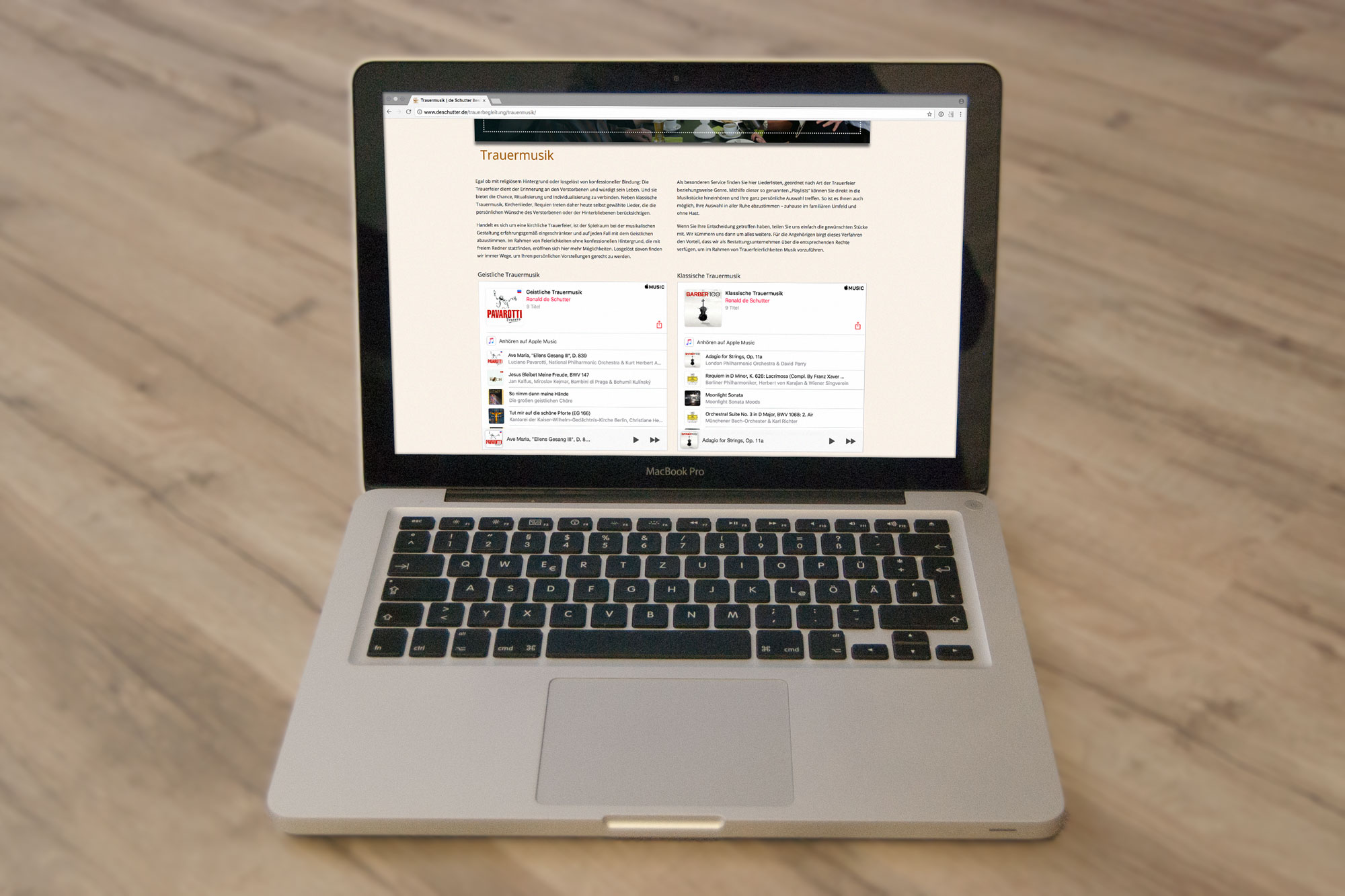 Playlisten auf der eigenen Webseite
