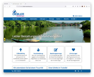 Webseite Liebler Bestattungen Startseite